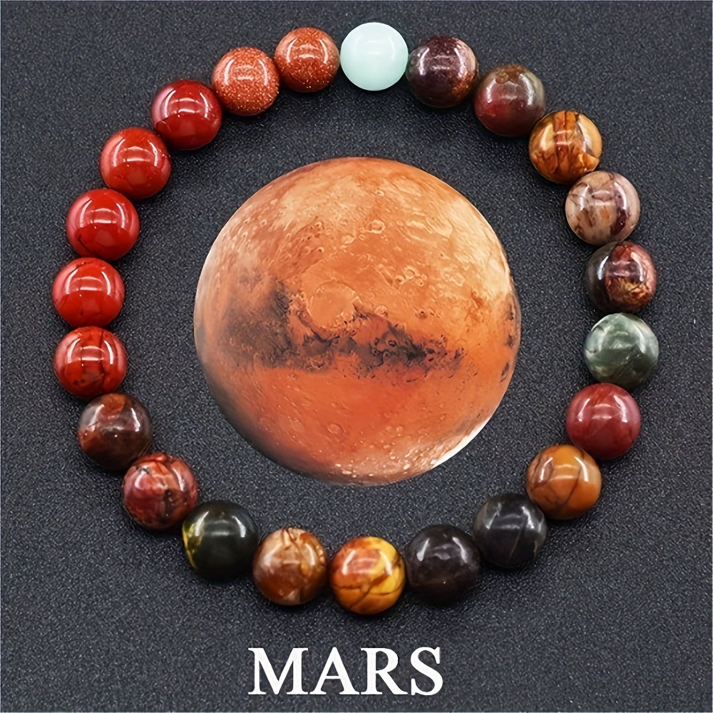 Blossom And Radiate Lapis Lazuli Cosmic Planet Bead Bracelet