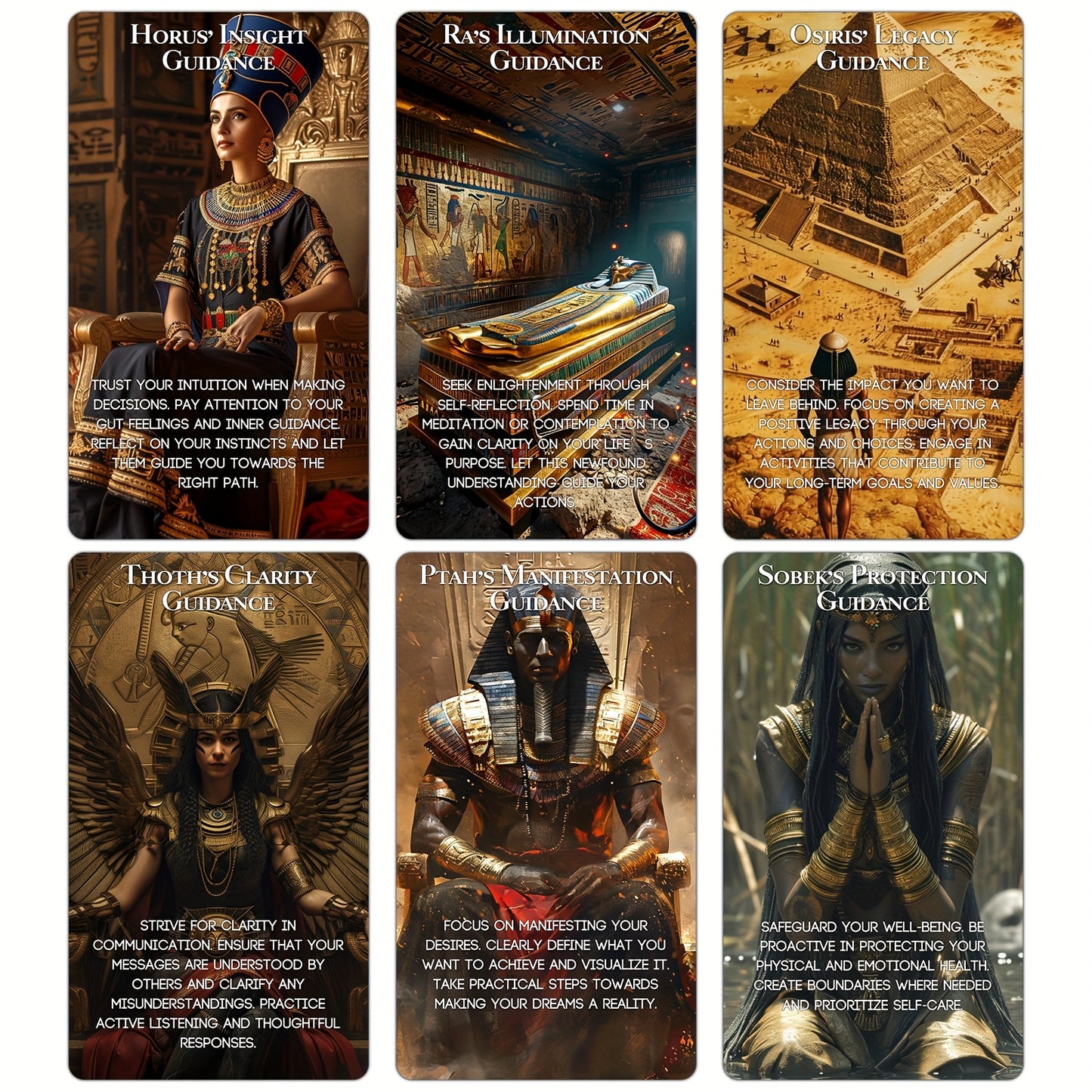 Blossom And Radiate Ancient Egyptian Oracle Cards Deck