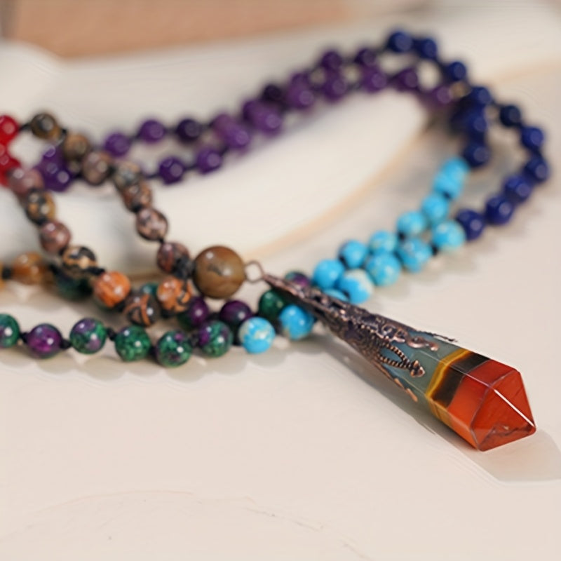 Blossom And Radiate 7 Gratitude Stones 108 Prayer Beads Set