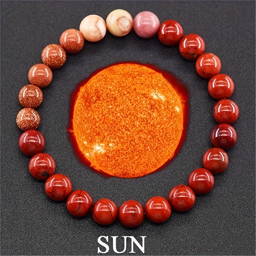Blossom And Radiate Lapis Lazuli Cosmic Planet Bead Bracelet