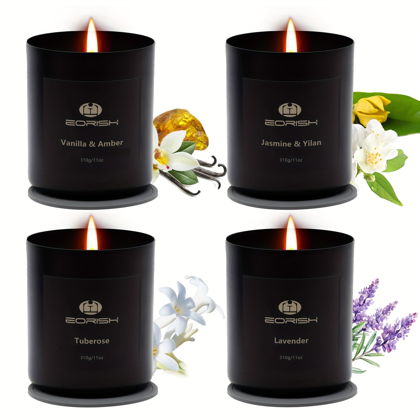 E EORISH 8 Piece Scented Crystal Candle Gift Set Deluxe