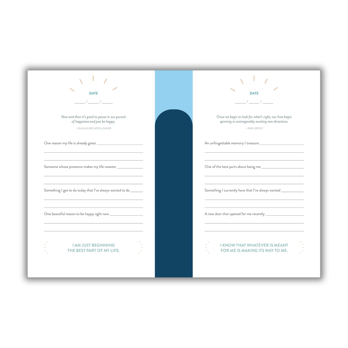 1Happiness Five Minute Gratitude Journal Daily Positivity
