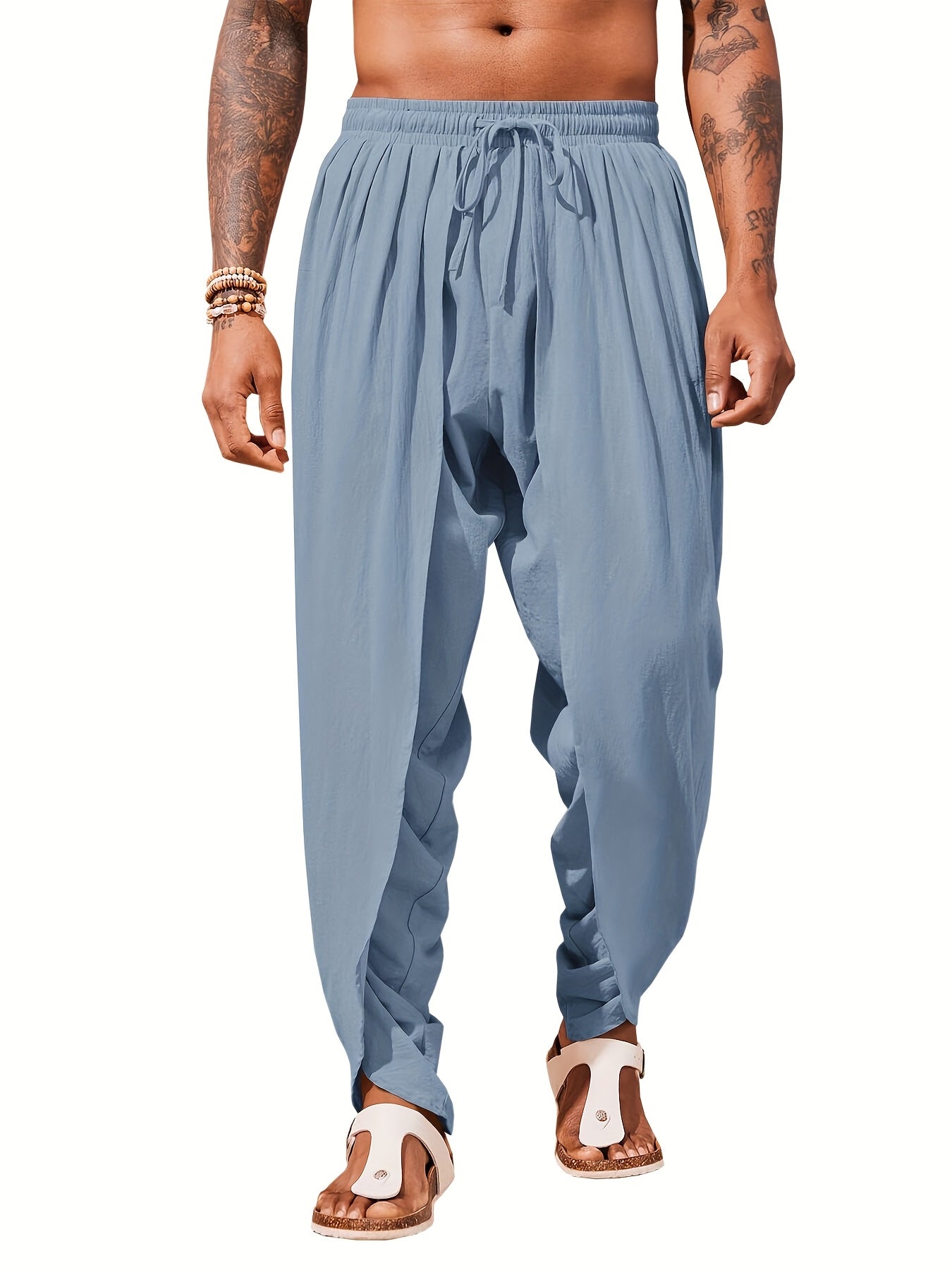Blossom And Radiate Linen Harem Pants Boho Yoga Wear Casual