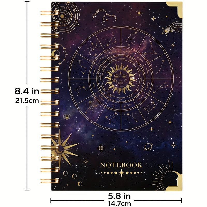 Set Of 3 Spiral Journals Starry Sky Astrology Zodiac Art