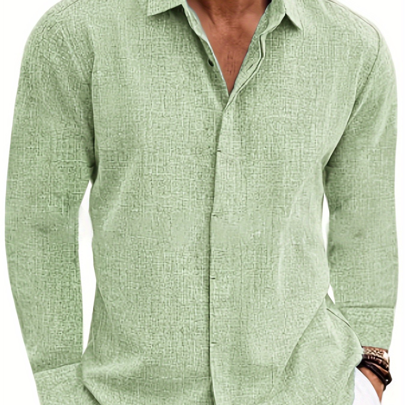 SCACTOCollar Linen-Blend Long Sleeve Shirt For Summer