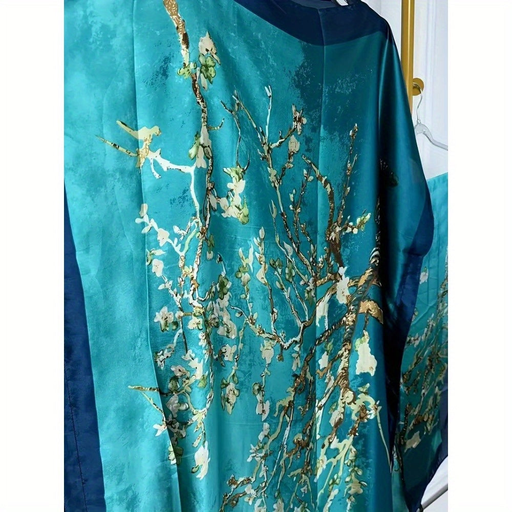 Blossom And Radiate Elegant Scarf Shawl Hooded Cape