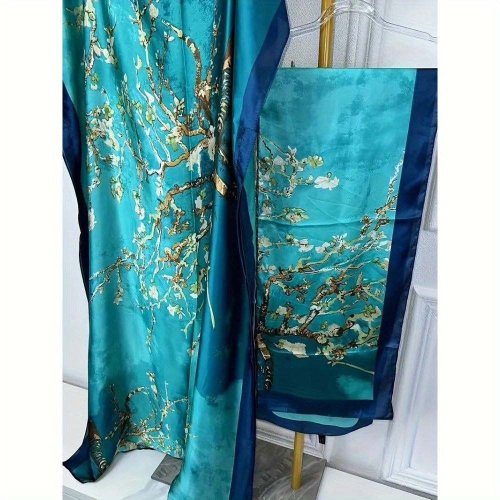 Blossom And Radiate Elegant Scarf Shawl Hooded Cape
