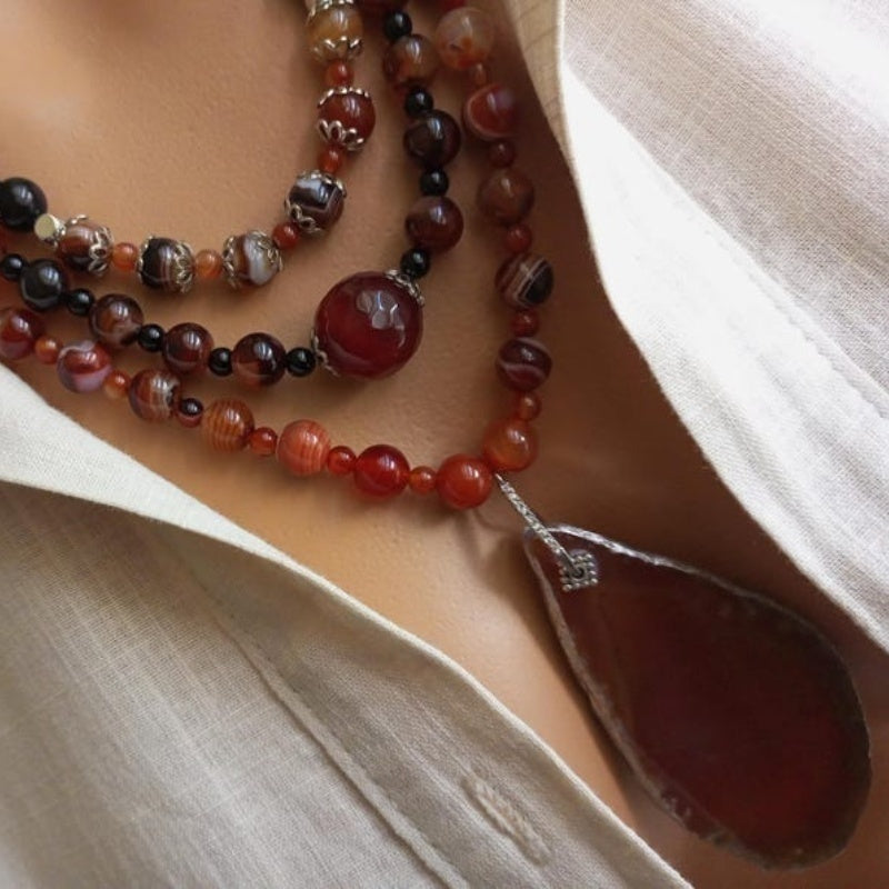 Blossom and Radiate Bohemian Layered Necklace Pendant