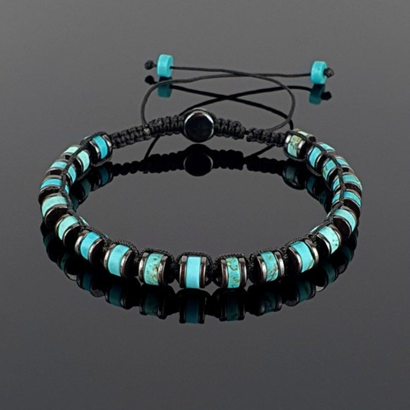 Bohemian Braided Stone Bead Bracelet Handmade Jewelry