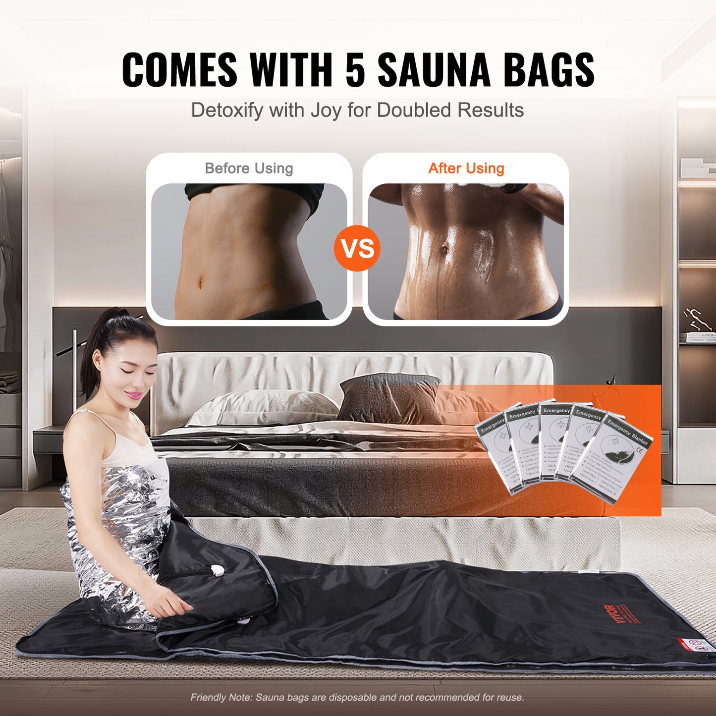 HappyBuy Portable Sauna Blanket Infrared Detox Heat Therapy