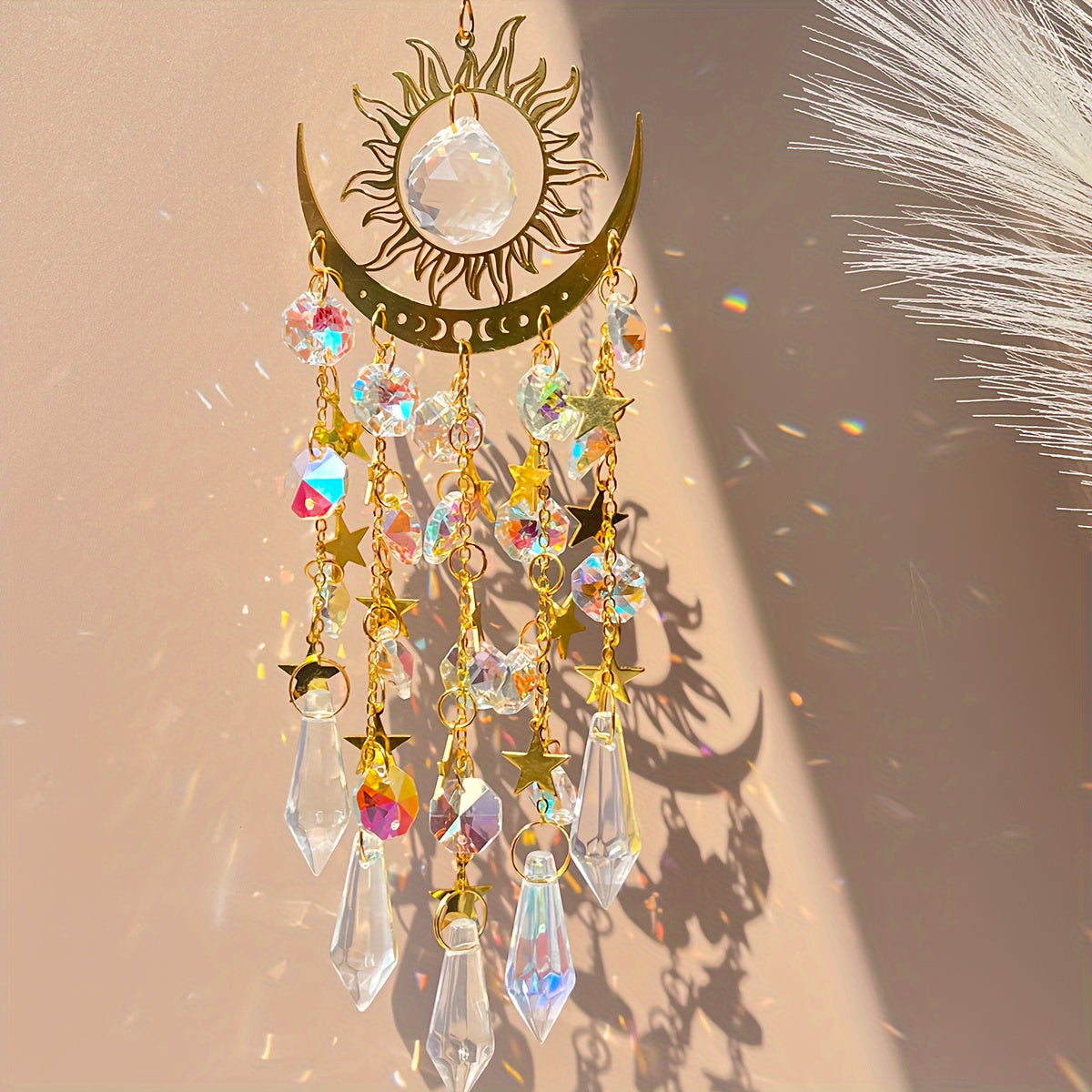 Blossom & Radiate Crystal Suncatcher Wind Chime Glass