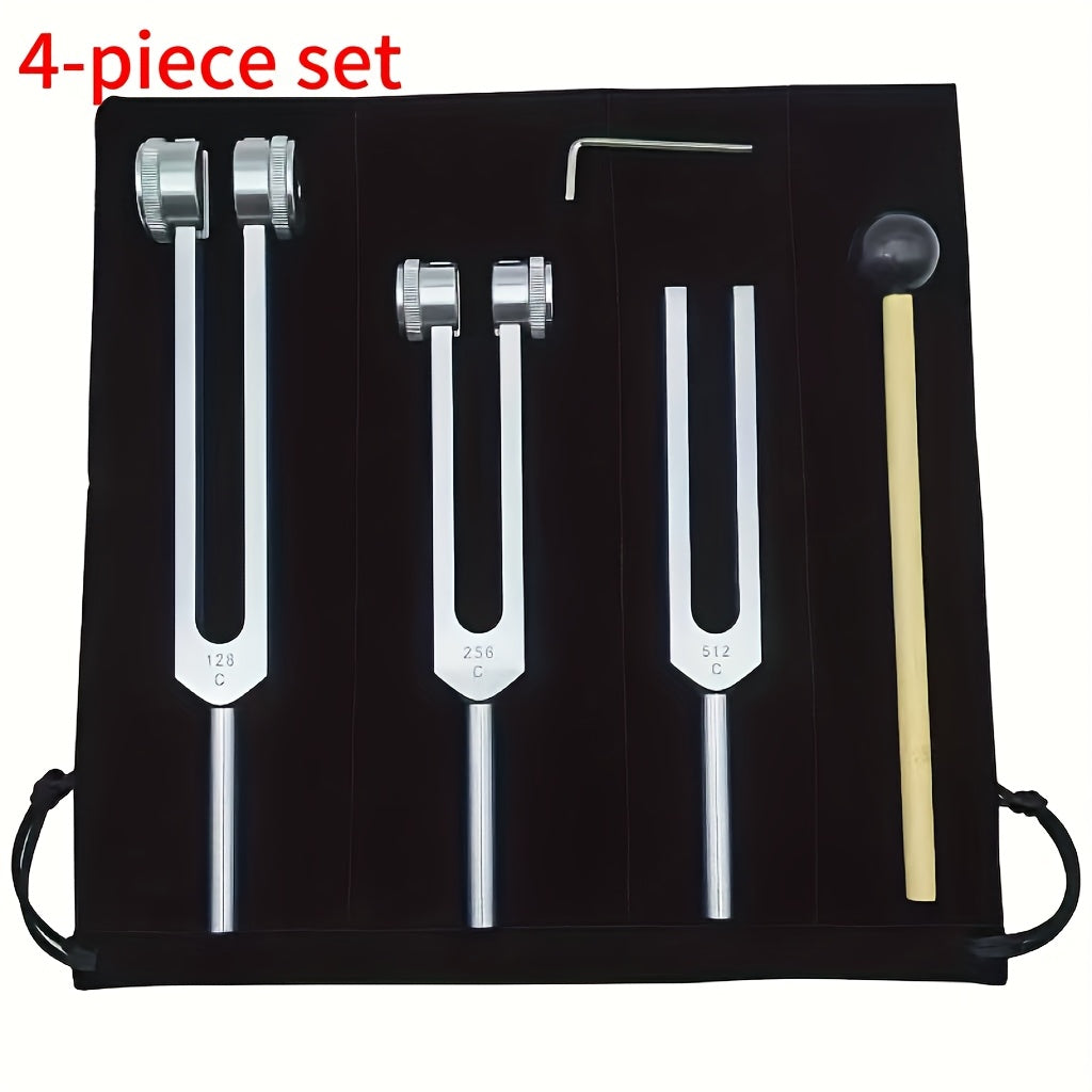 Aluminum Alloy Neural Tuner Chakra Tuning Fork Set 128Hz 256Hz 512Hz