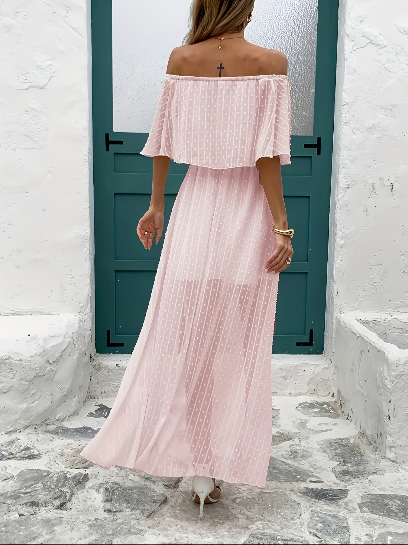 MSDOSBTCollar Off Shoulder Tassel Dress For Women Beach