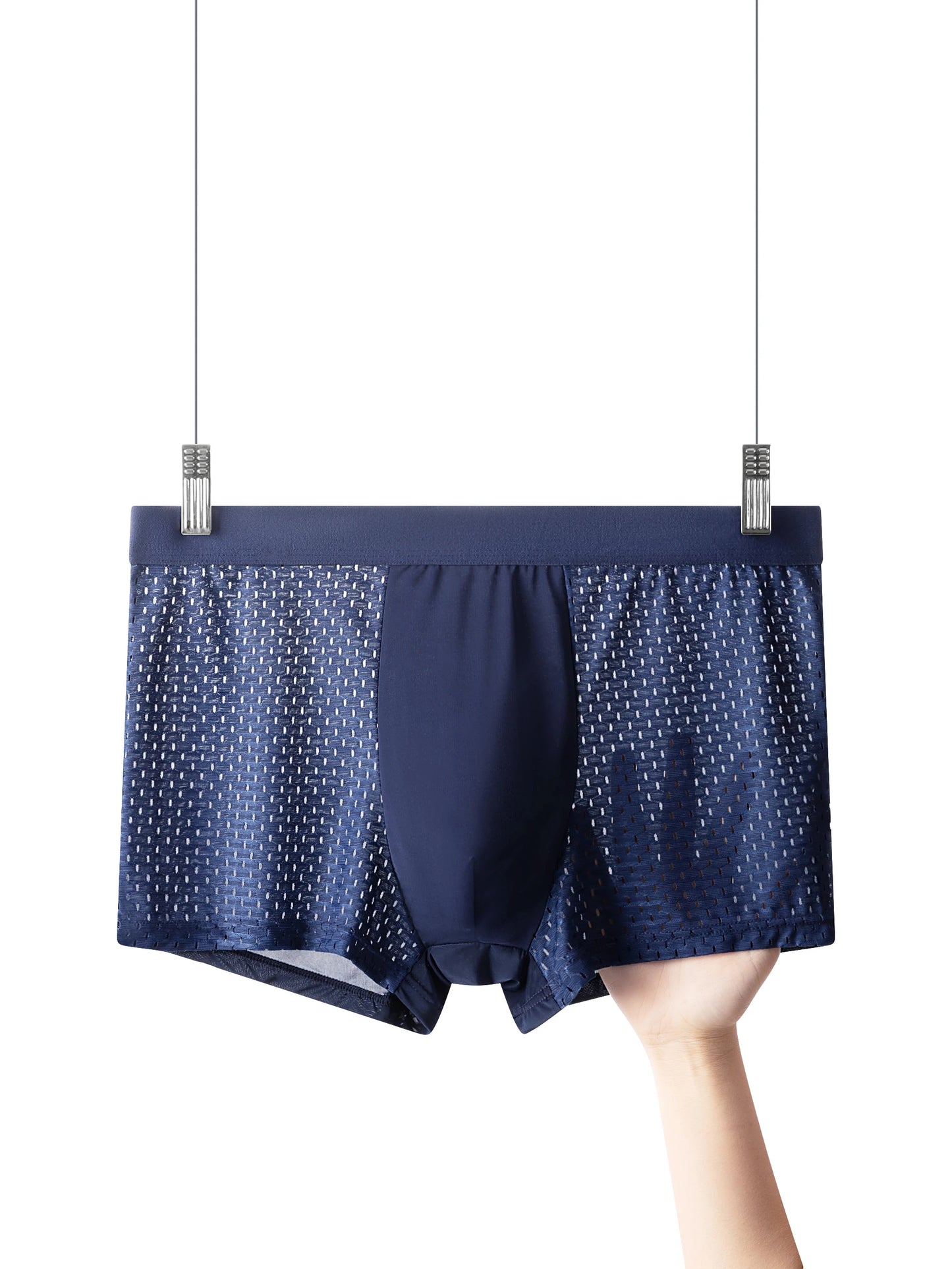 Briefs and Boxers Ice Silk Mesh Boxer Shorts For Men