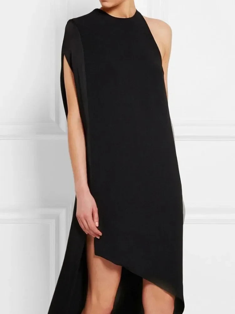 OSHOPLIVECN Women's One Shoulder High Low Evening Gown
