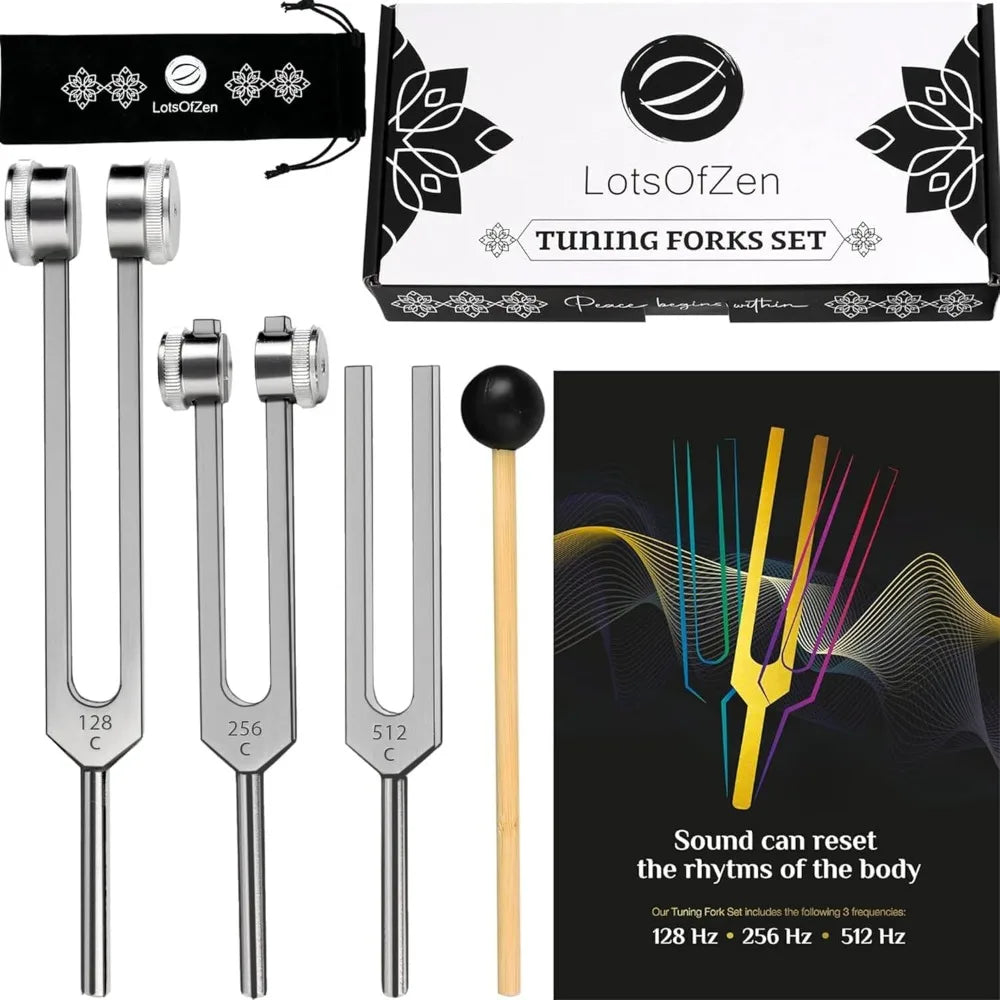 Tuning Forks for Healing Set 128Hz 256Hz 512Hz Yoga Therapy