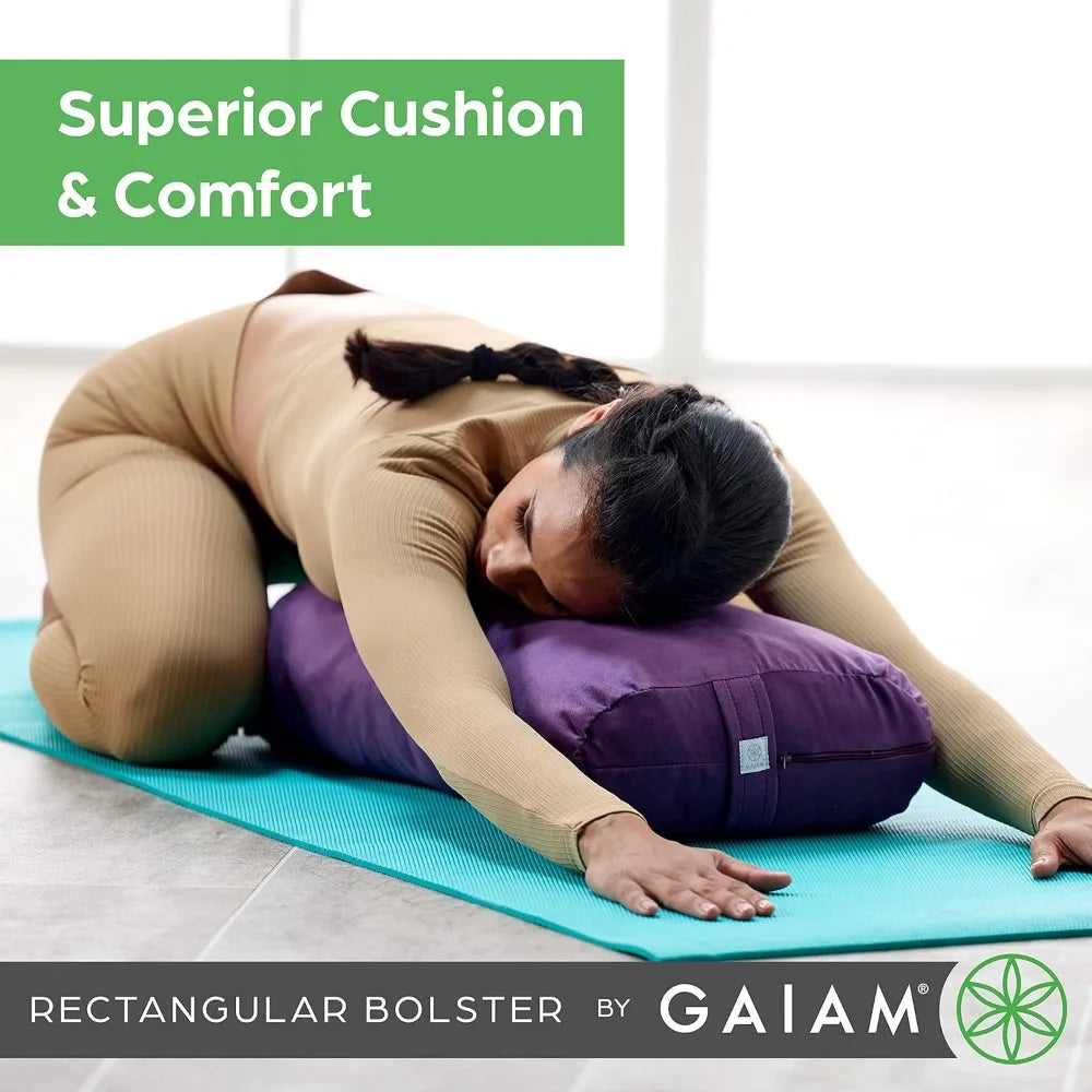 Yoga Bolster Long Rectangular Meditation Pillow Restorative