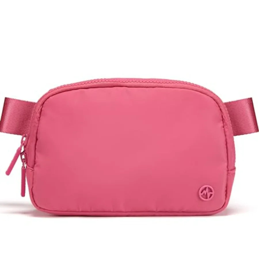 Two Way Zipper Fanny Pack Nylon Belt Bag for Women