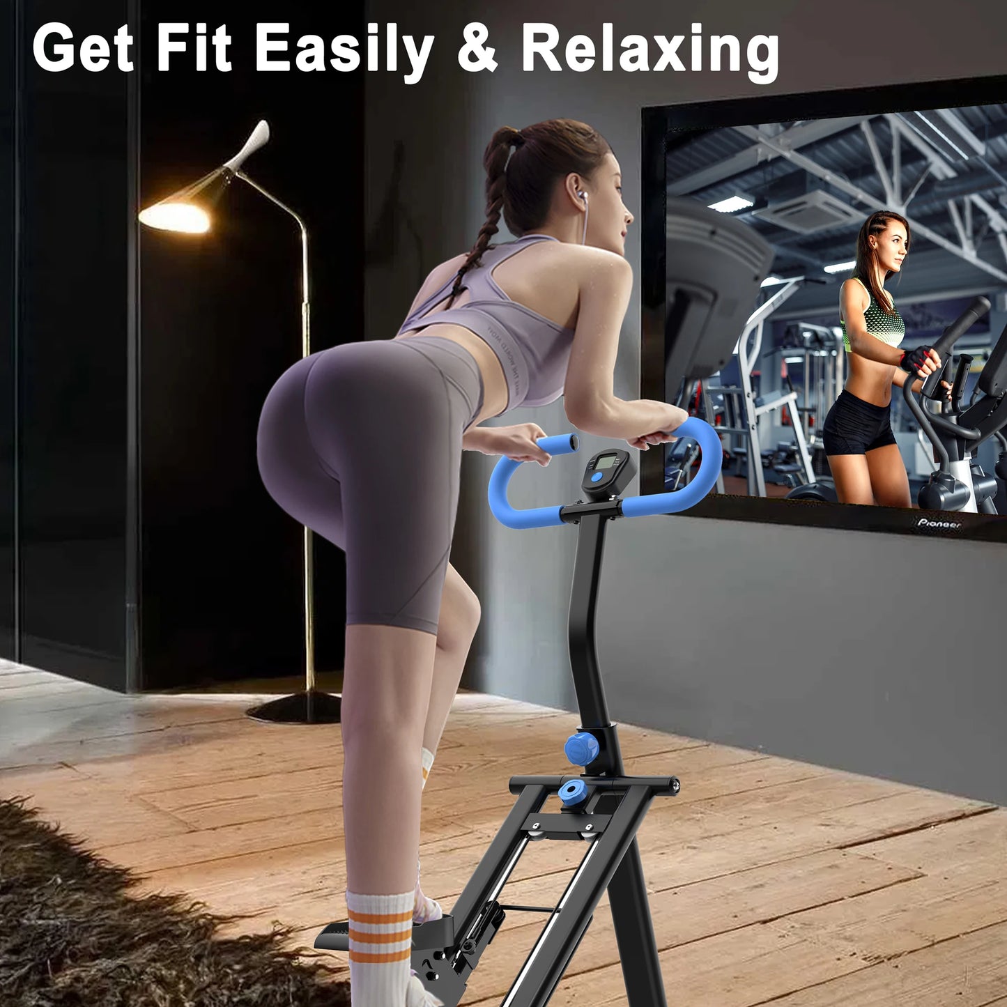 Stair Stepper Climber With Handlebar For Full Body Workout