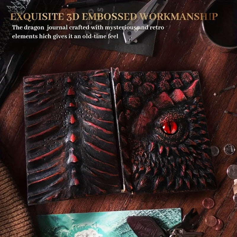 Blossom And Radiate Dragon Eye Embossed Notebook Journal