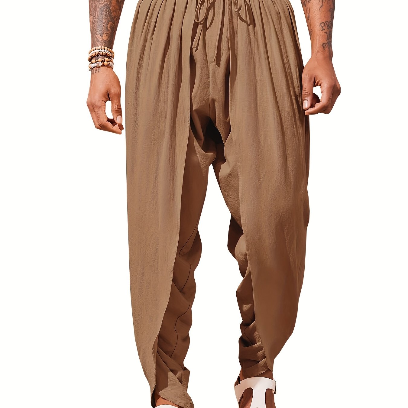 Blossom And Radiate Linen Harem Pants Boho Yoga Wear Casual