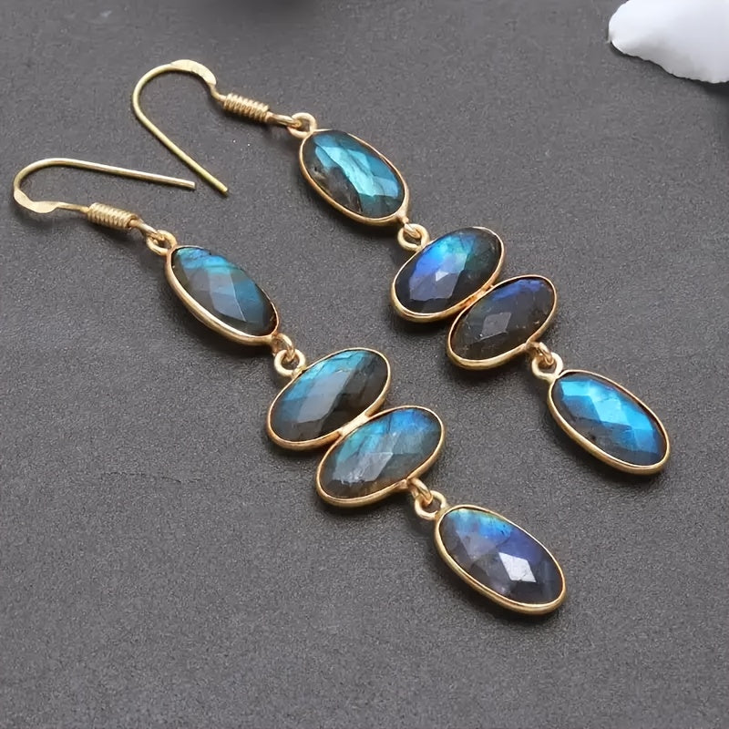 Blossom and Radiate Bohemian Geometric Long Pendant Earrings