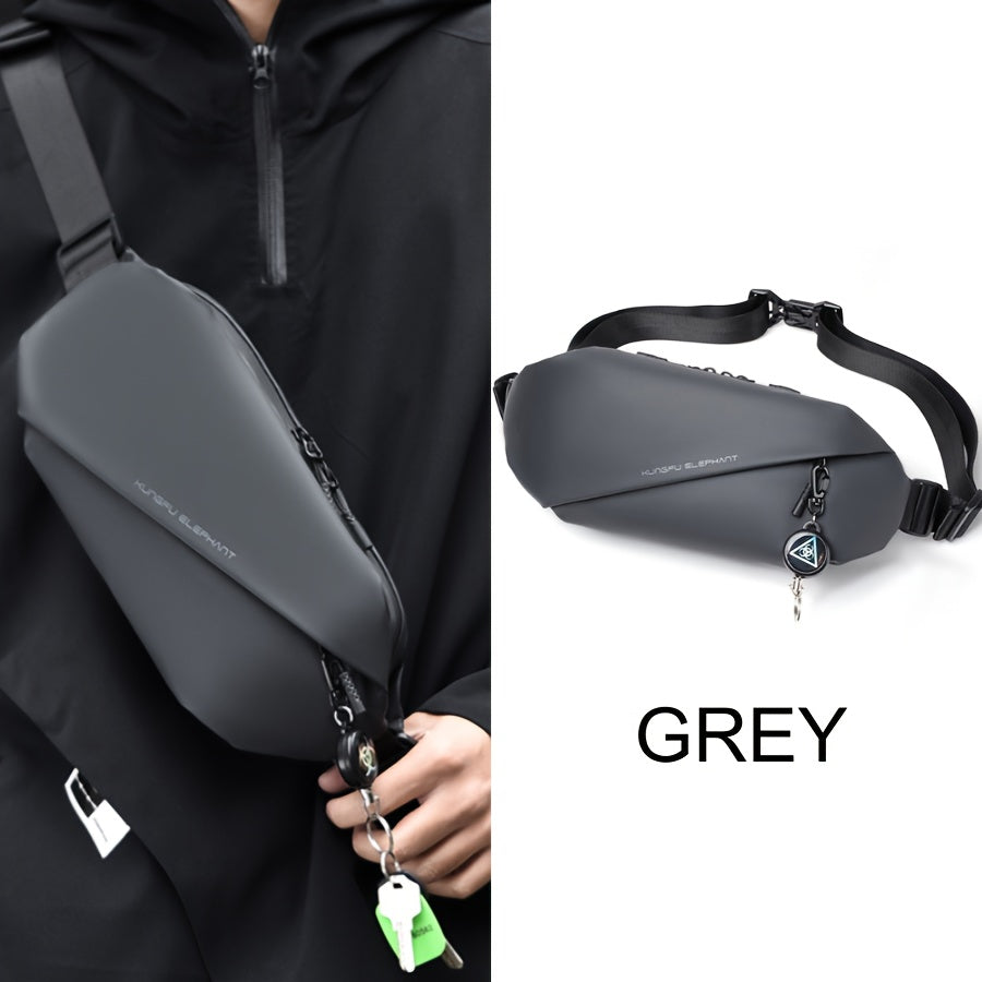 1pc Unisex Waist Bag, Crossbody Bag, Chest or Shoulder Pack - Lightweight Compact Design with Multiple Pockets, Adjustable Strap - for Travel, Gym, Commuting, Everyday Use - Men & Women (Black), Small Crossbody Bag, Outdoor A