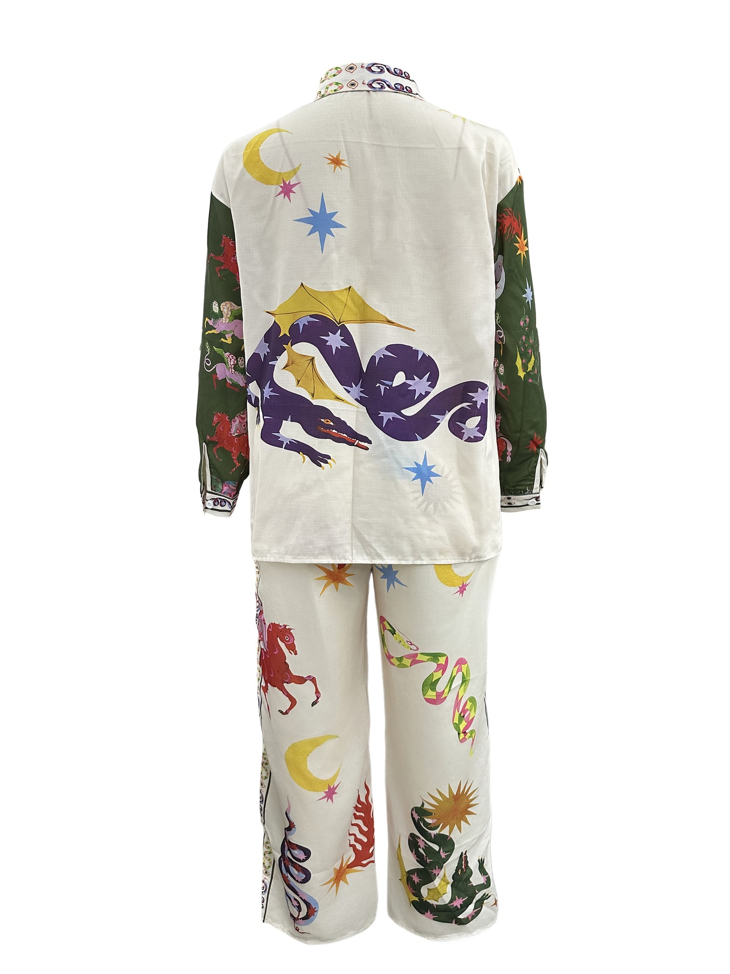 Blossom And Radiate Women's Print Shirt And Pants Set