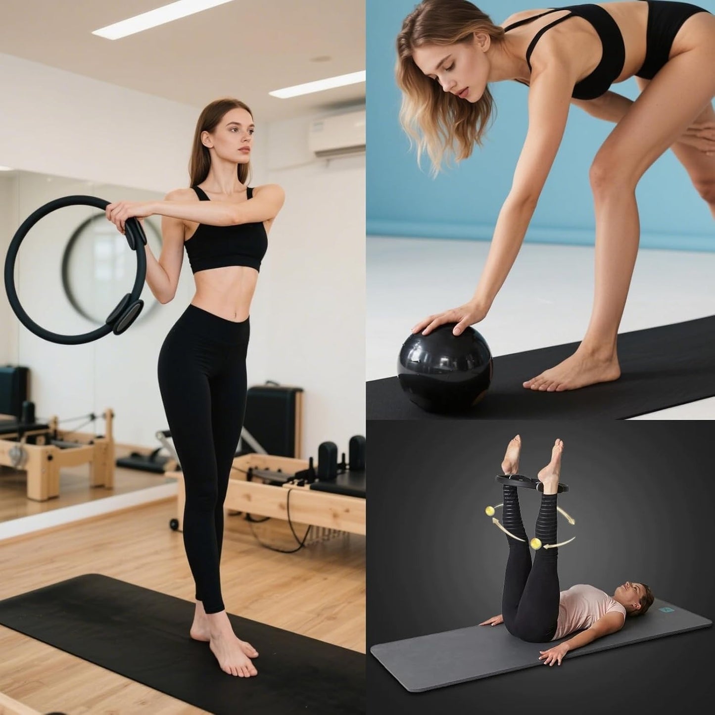 PUMPMUSCLE Pilates Essentials Kit For Women Ring And Bands