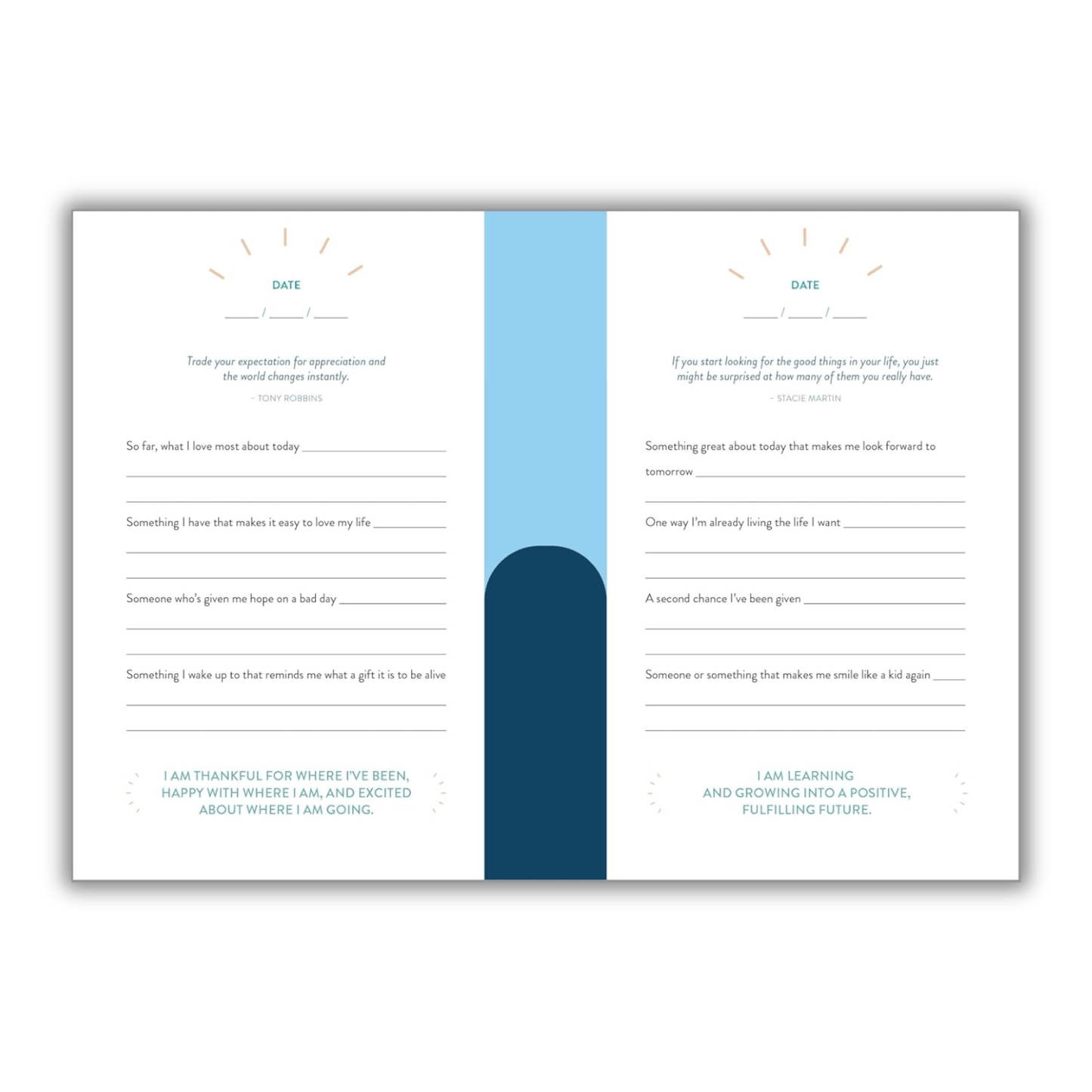 1Happiness Five Minute Gratitude Journal Daily Positivity
