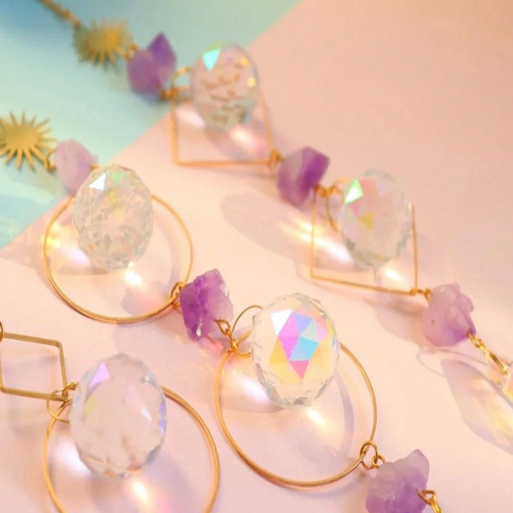 NEULRY Crystal Suncatcher Window Hanging Pendant Rainbow Maker Light Catcher For Home Decor