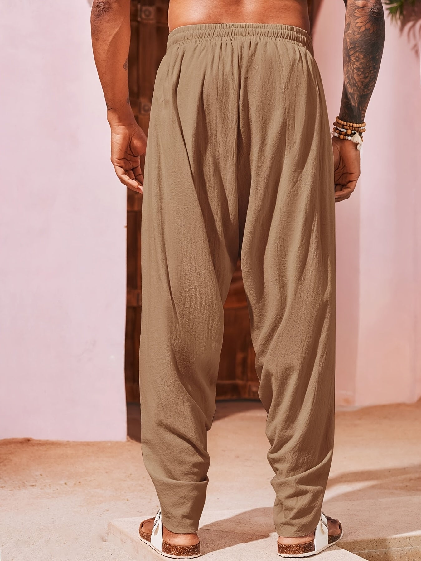 Blossom And Radiate Linen Harem Pants Boho Yoga Wear Casual