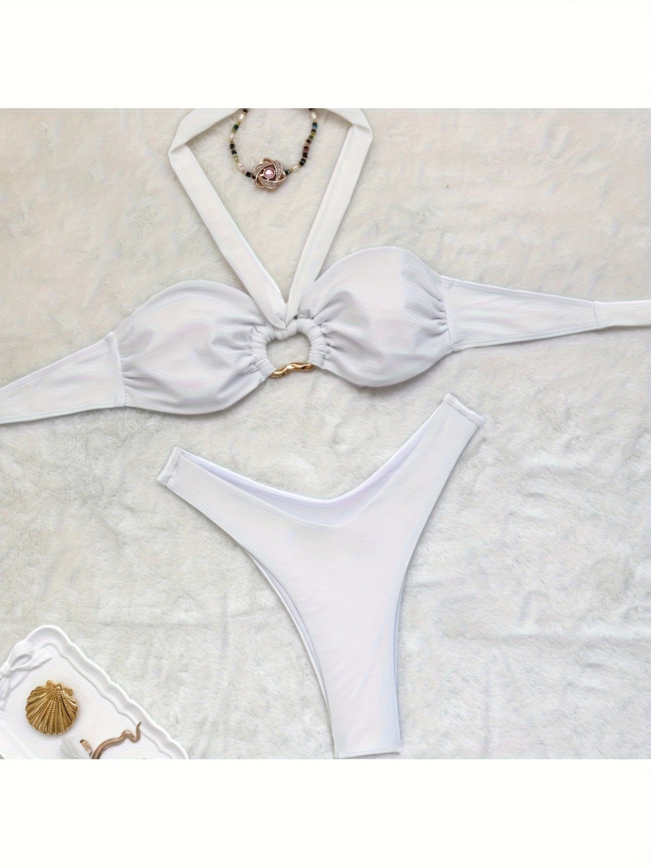 Three Piece Swimsuit European American Bikini Strapless