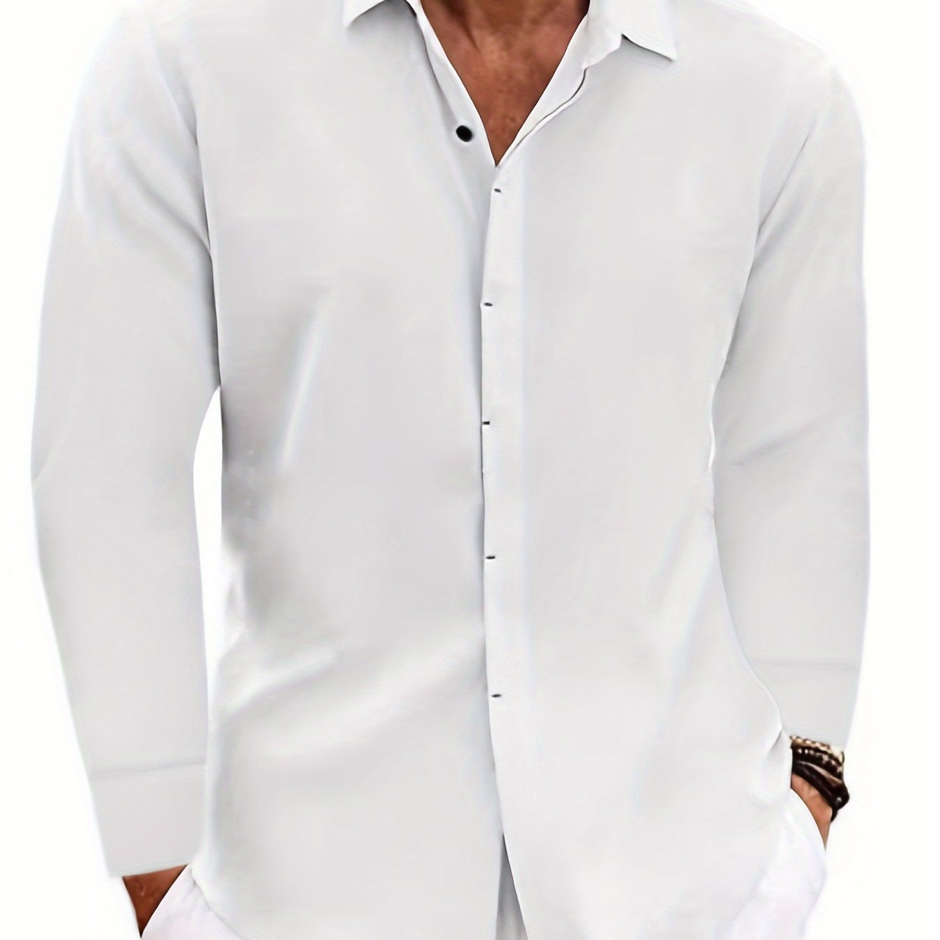 SCACTOCollar Linen-Blend Long Sleeve Shirt For Summer