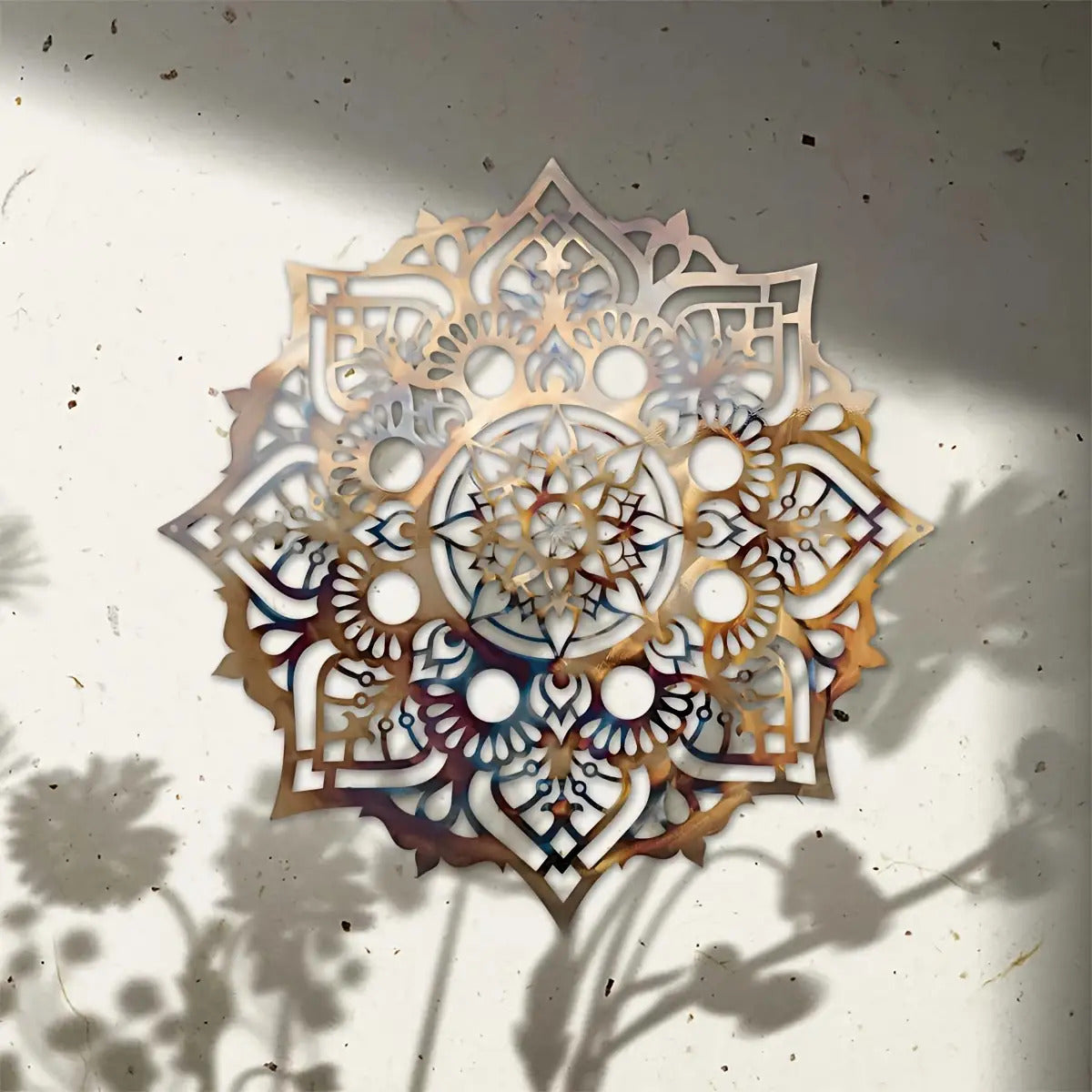 Geometric Mandala Metal Wall Decor Elegant Iron Artwork