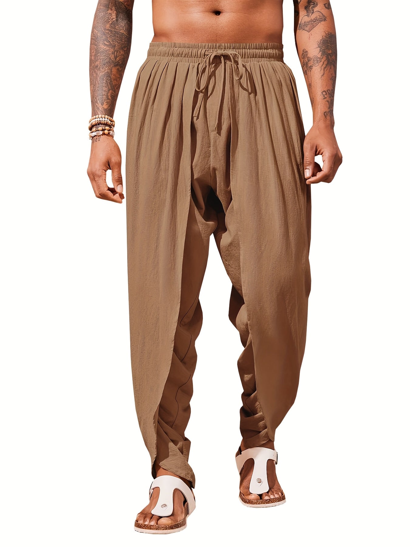Blossom And Radiate Linen Harem Pants Boho Yoga Wear Casual