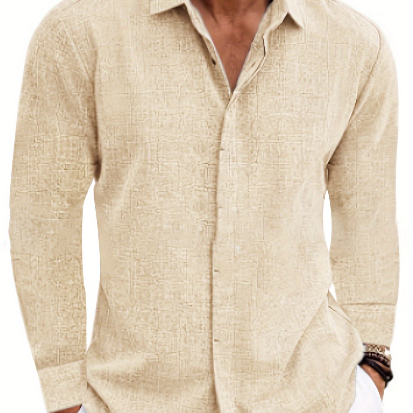 SCACTOCollar Linen-Blend Long Sleeve Shirt For Summer