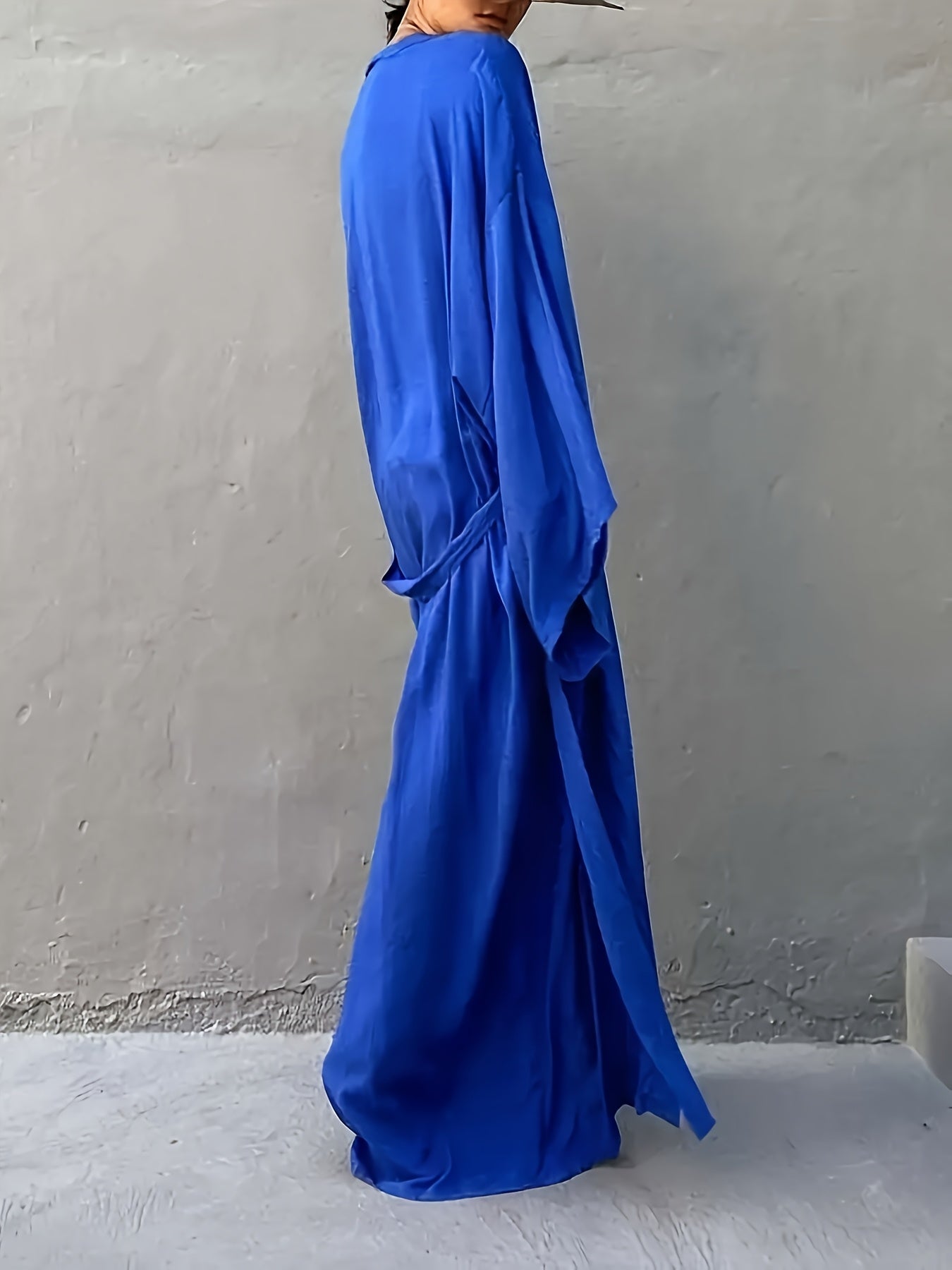 Boho Kimono Beach Coverup Robe With Belt For Casual Wear