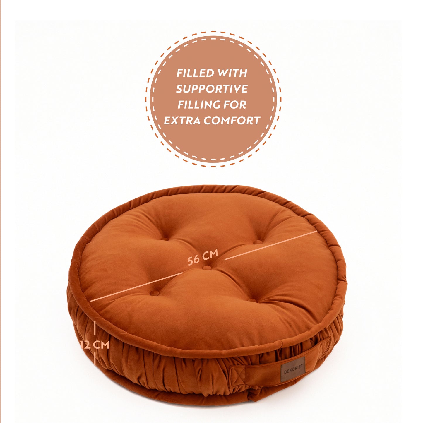 Dekorist Round Floor Cushions Soft Meditation Cushions