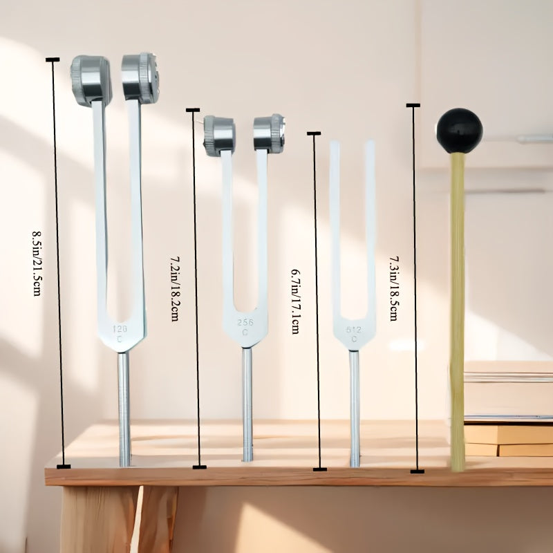 Blossom & Radiate Chakra Tuning Fork Set 128Hz 256Hz 512Hz