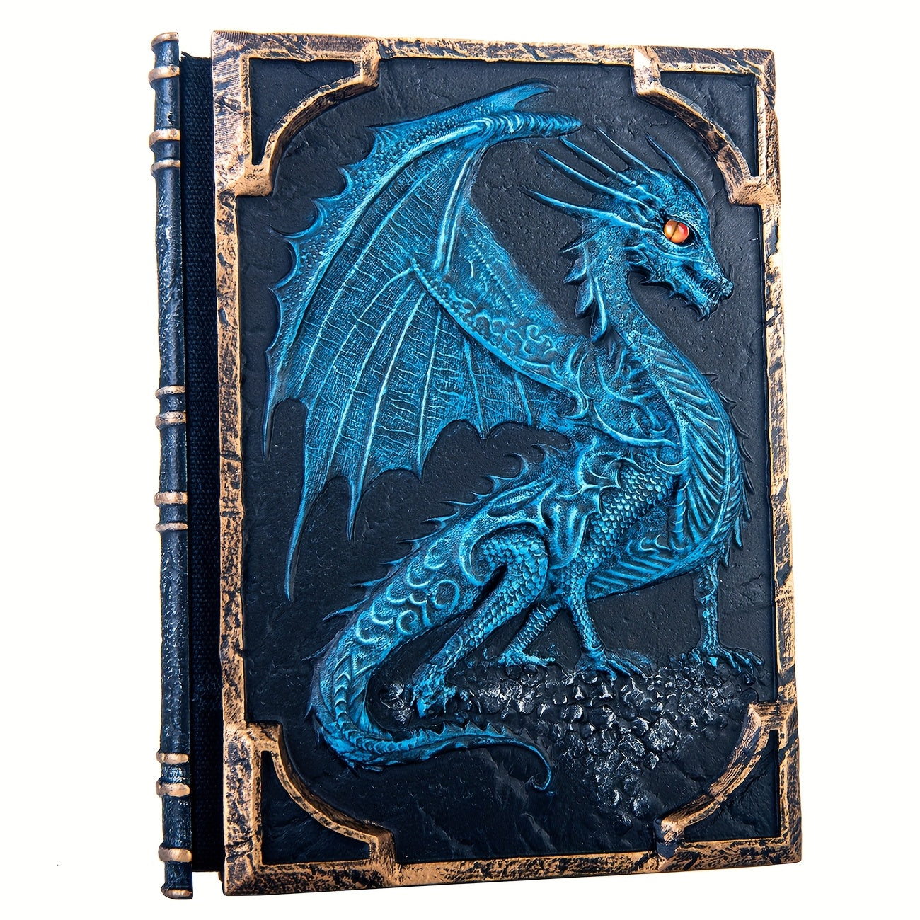 Flying Dragon Embossed Journal Notebook Resin Engraving