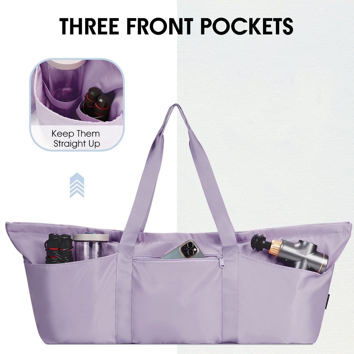 WANDF Yoga Mat Bag Holds Mats And Blocks