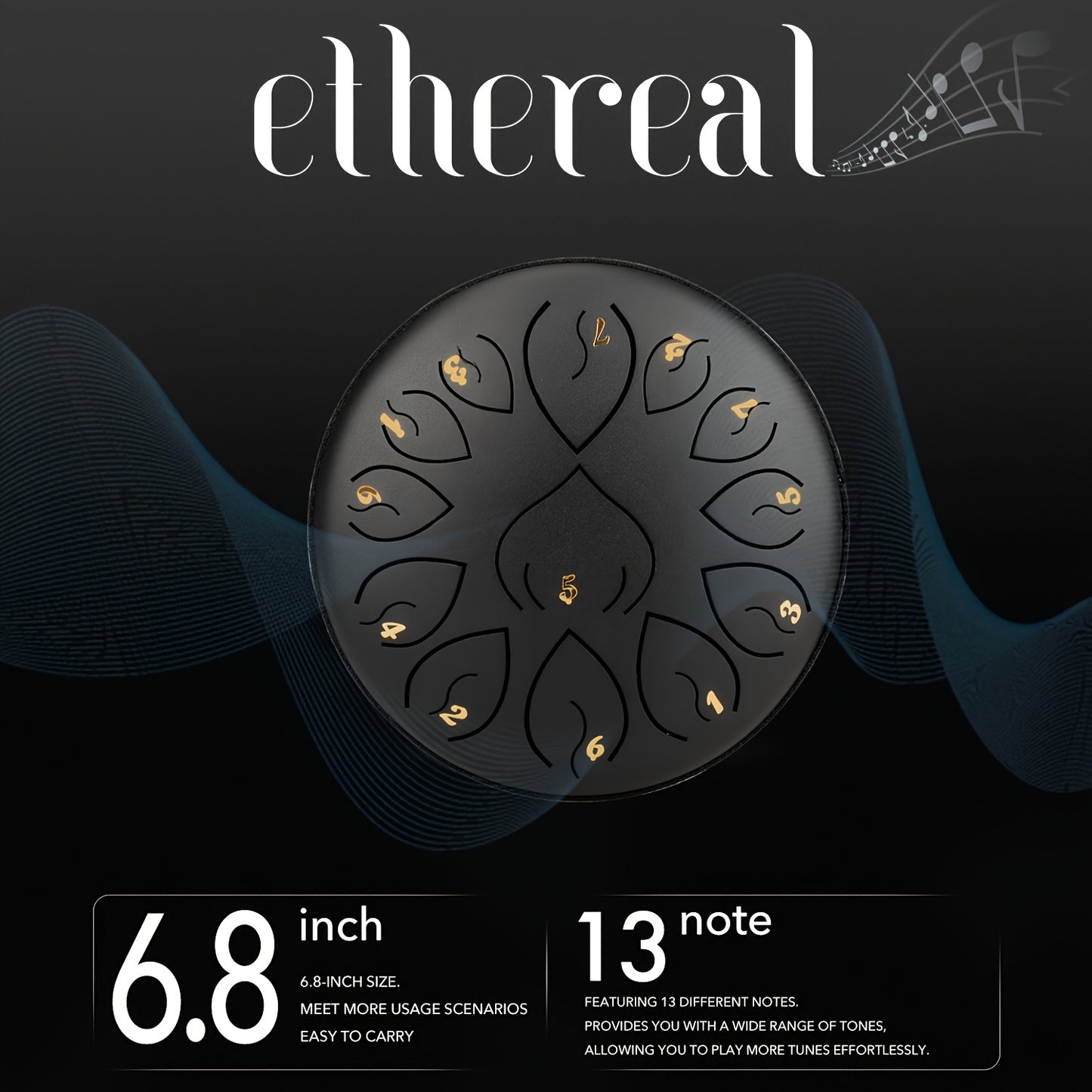 Blossom And Radiate 13 Note Steel Tongue Drum For Healing