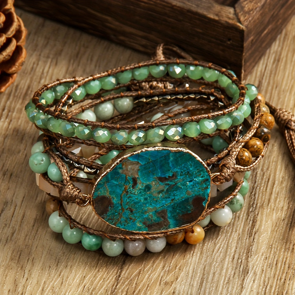 Blossom and Radiate Five Strand Adjustable Wrap Bracelet