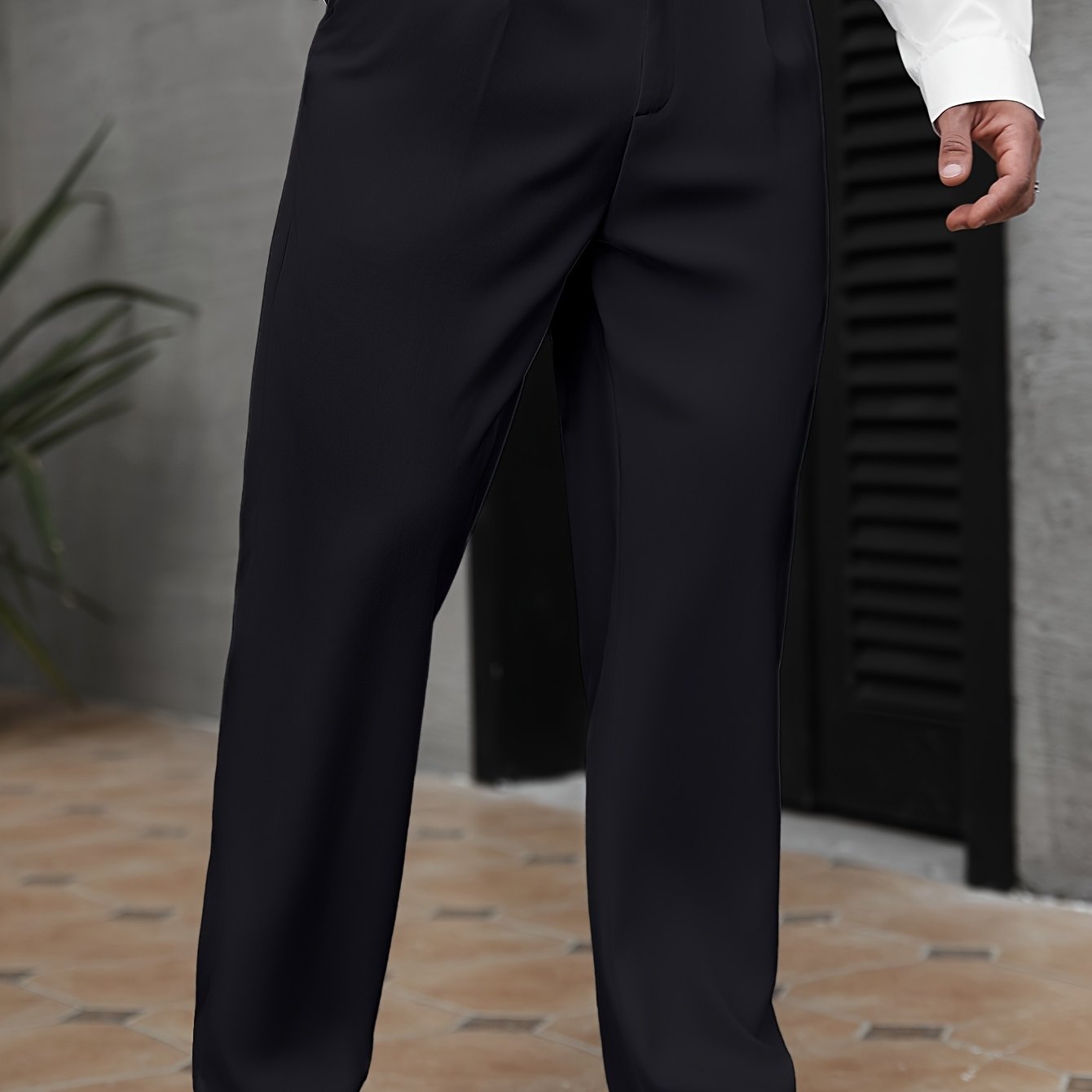 Men's Lightweight Formal Dress Pants Straight-Leg For Spring And Fall