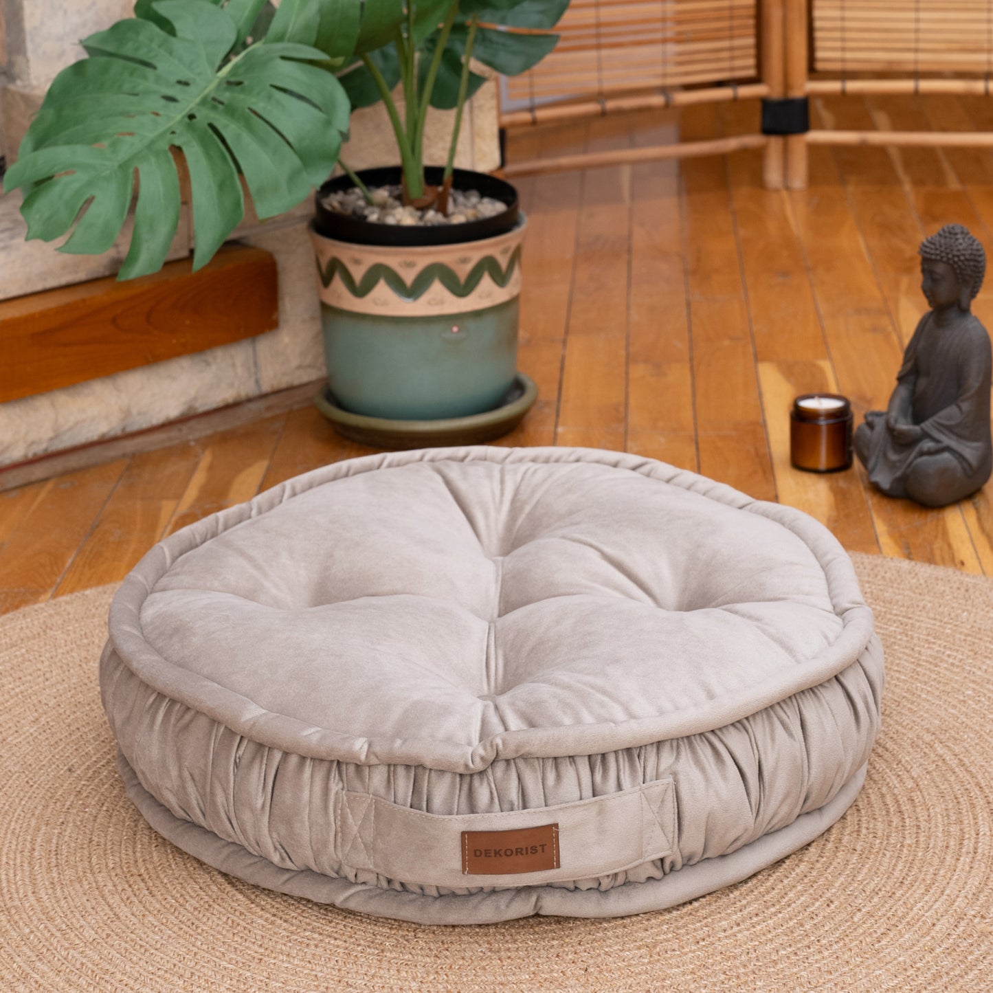 Dekorist Round Floor Cushions Soft Meditation Cushions