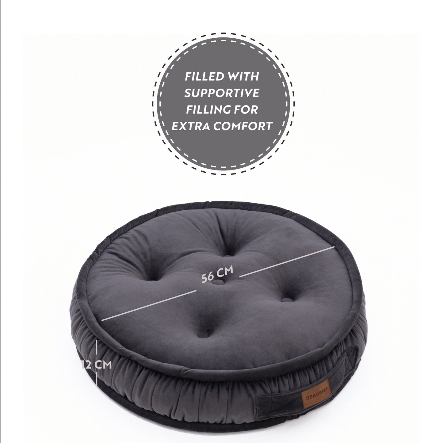 Dekorist Round Floor Cushions Soft Meditation Cushions