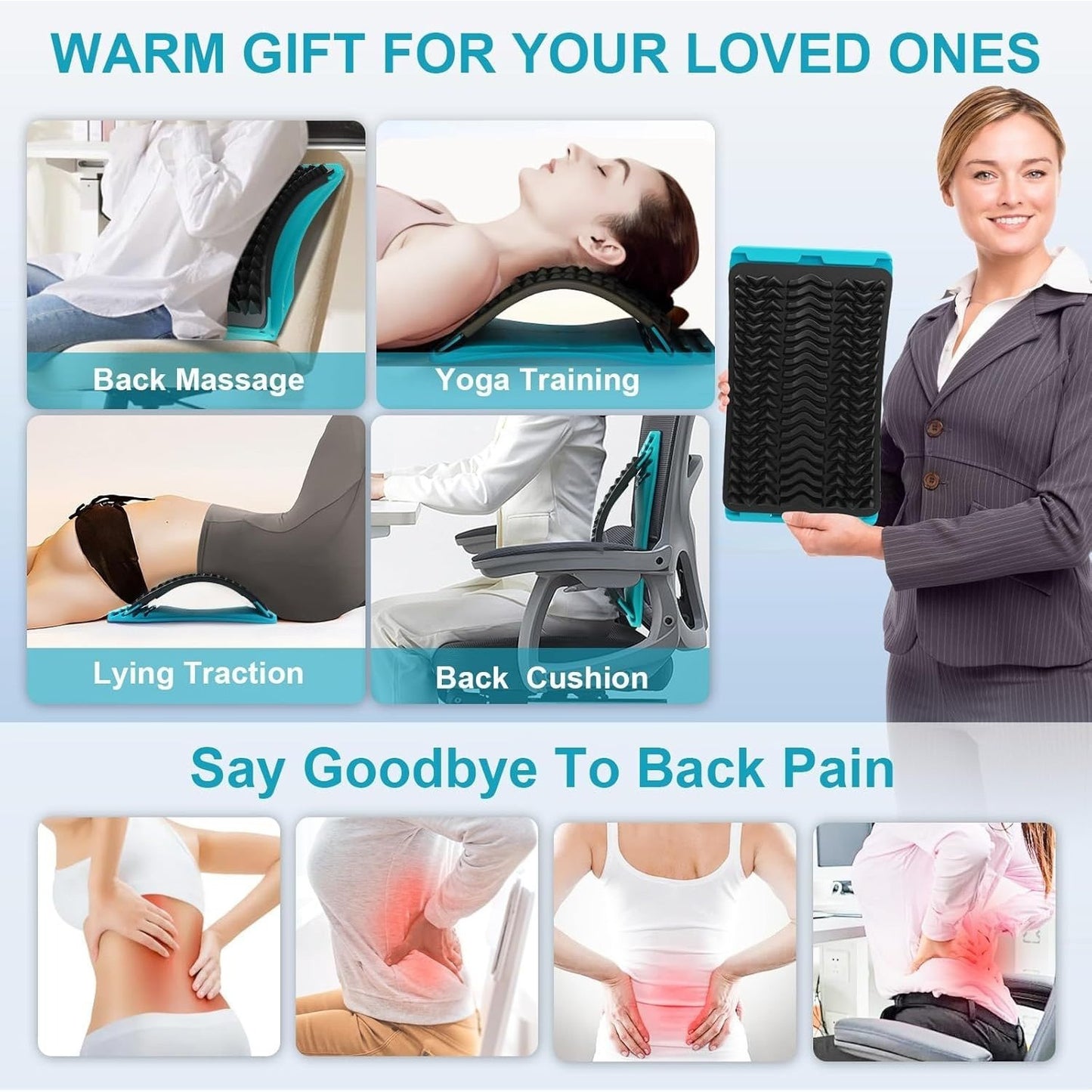 Back Stretcher for Lower Back Pain Relief Device for Spine