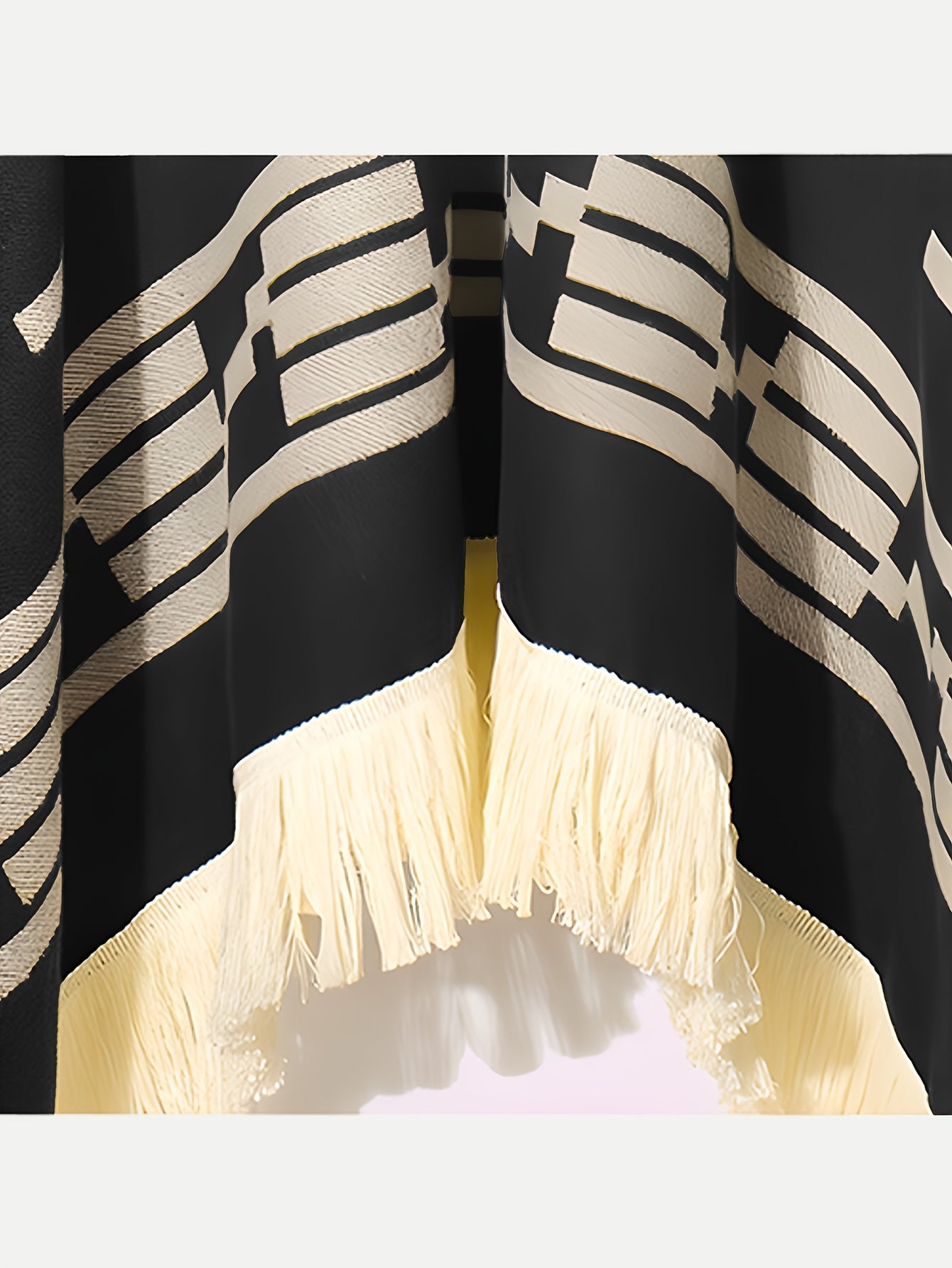 SCACTO Men's Western Shawl Cloak Fringe Cape Poncho