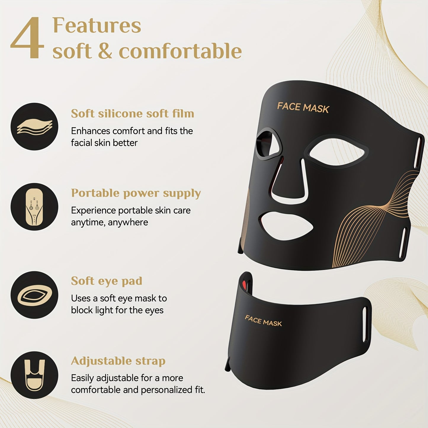 Blossom And Radiate LED Light Relax Mask For Home Skincare
